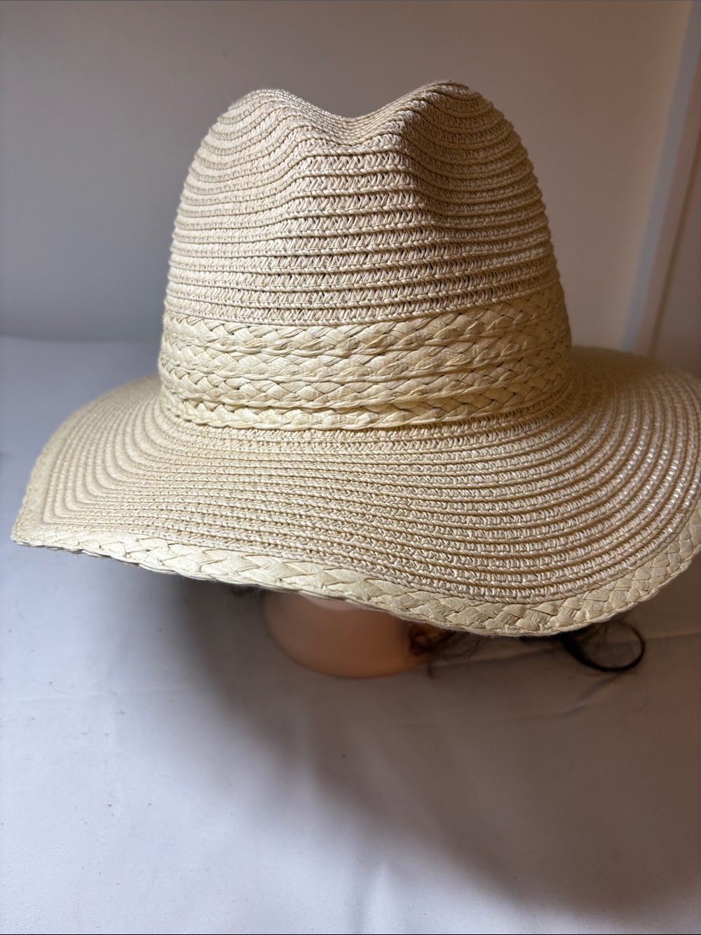 Vince Camuto Paper/Poly Woven Band Hat One Size